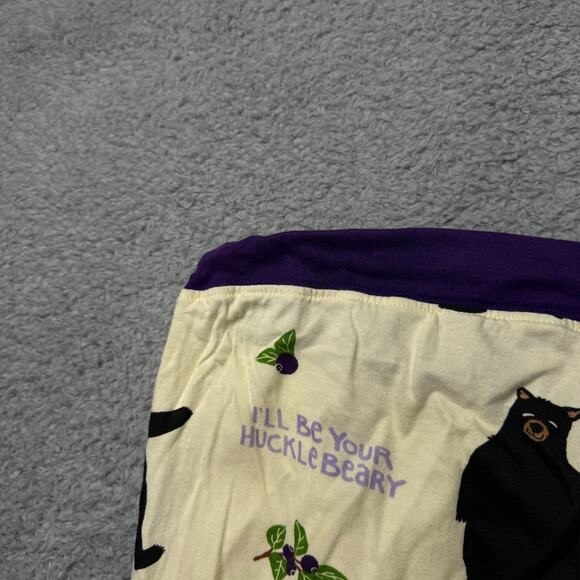 Wild and Cozy Sleep Shorts Women's XL Cream and Purple Huckleberry Pajama Bottom - Picture 9 of 10